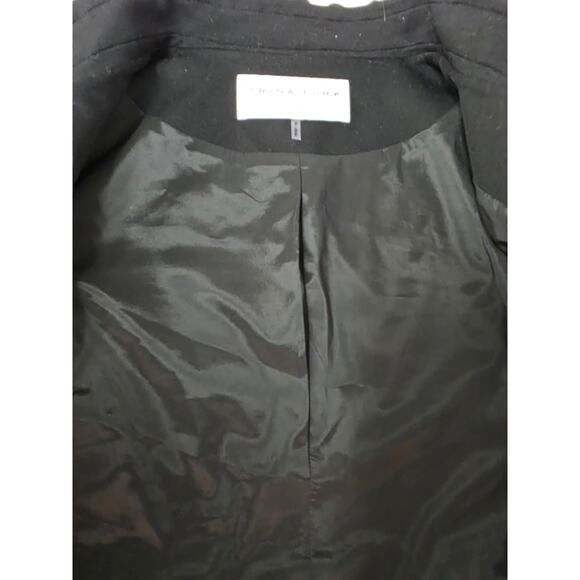 Trina Turk Womens Ruffled Trim Button Closure Light Jacket Black Size 2 - Picture 9 of 11